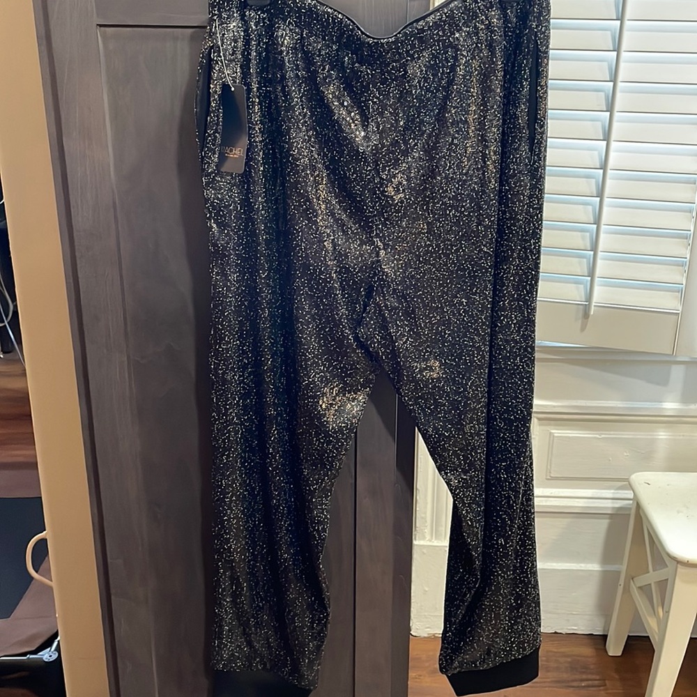 Rachel Roy Black Sequin Pants